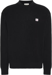 mens Ls ez cotton waffle Sweaters (pack of 1) - Black