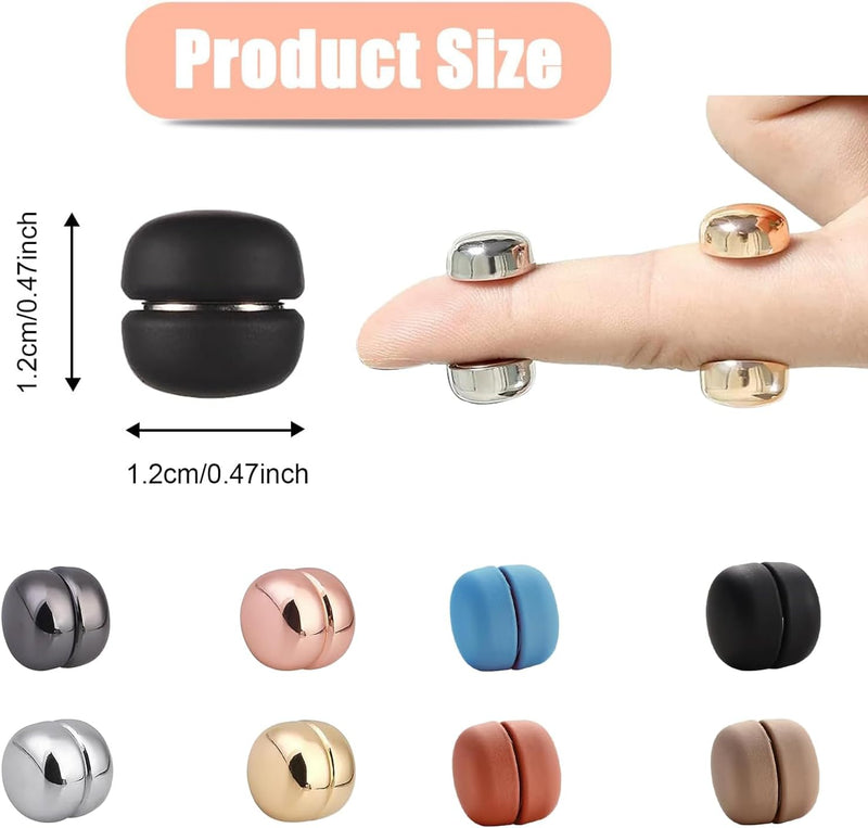 KEWAYO 8 Pieces Magnetic Hijab Pins, Shiny and Matte, 8 Color, for Scarf Knitwear Hats Lapel
