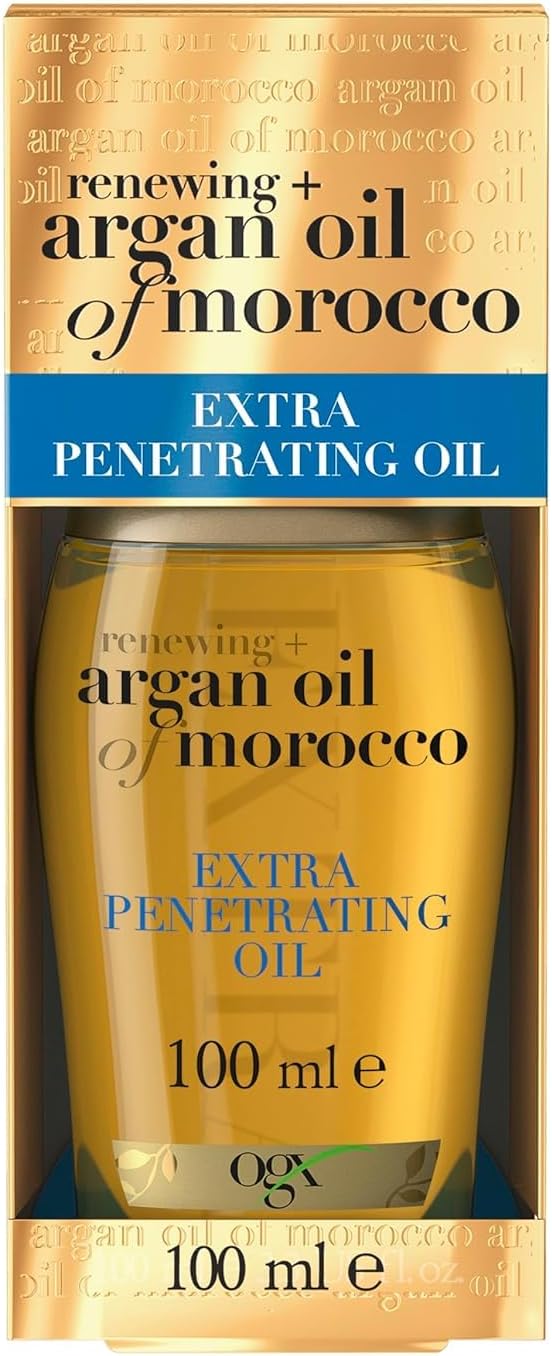 OGX, Hair Oil, Renewing+ Argan Oil of Morocco, Extra Penetrating Oil, Dry & Coarse Hair Types, New Formula, 100ml - hair oil 100 ml (Pack of 1)