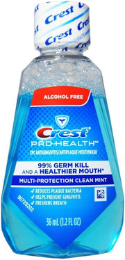 Crest Pro-Health Clean Mint Multi-Protection Mouthwash (Mouthrinse), Travel Size 1.2 oz (32ml) - Pack of 1213