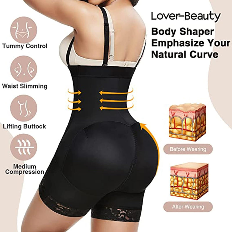 Full Shapewear for Women, Tummy Control Women Body Shaper Fajas Colombianas Waist Trainer Butt Lifter Thigh Slimmer Post Surgery Compression Garment