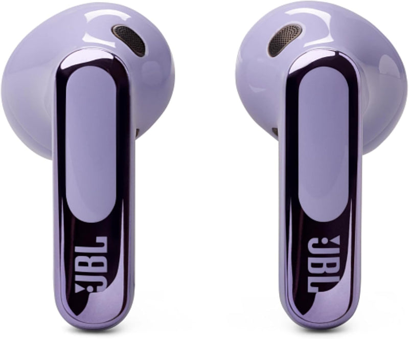 JBL LIVE FLEX 3 True wireless noise-cancelling earbuds with open-stick design and 50 hours total playback plus wireless charging, Blue
