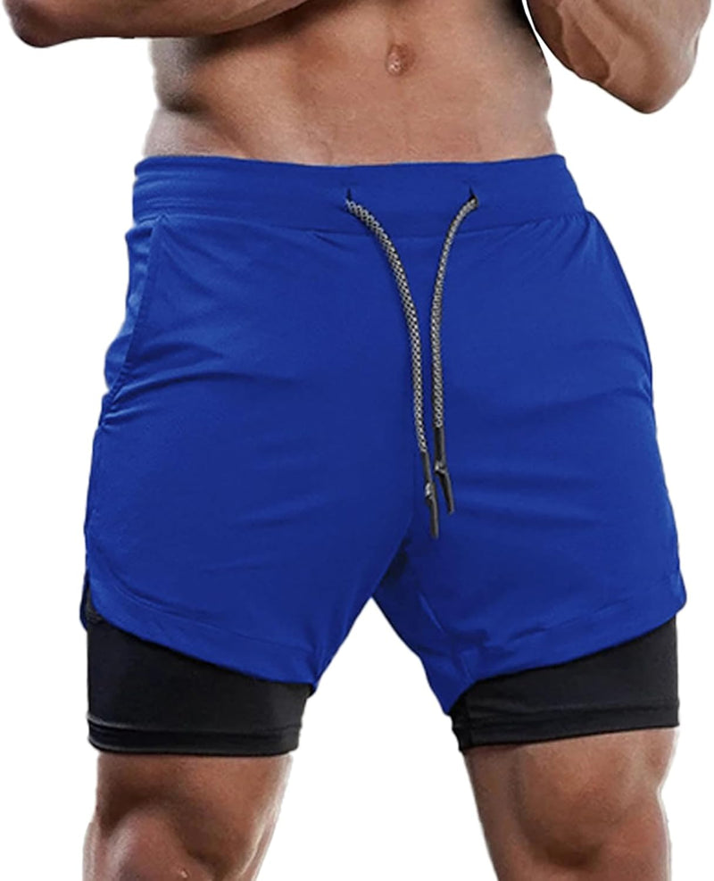 Dress Cici Gym Shorts for Men, Men's Activewear Running Shorts,Drawstring Gym Shorts Men, 2 Layer Loose Athletic Shorts with 4 Pockets
