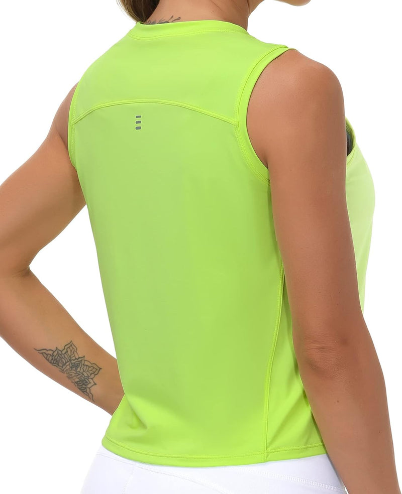 THE GYM PEOPLE Ice Silk Workout Tops for Women Quick Dry Muscle Gym Running Shirts Sleeveles