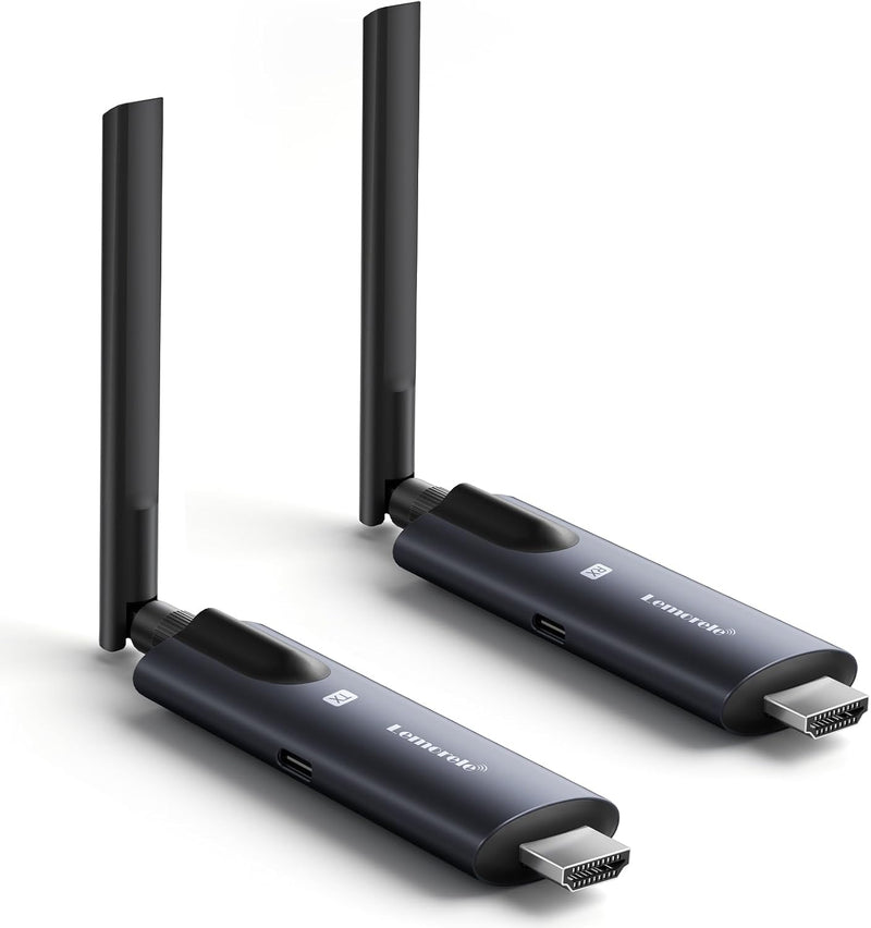 Wireless HDMI Transmitter and 2 Receivers,Support Wireless Receiving APP TuTuPlay 2.4/5G 656ft 1080P HD,for Streaming Video&Audio to HDTV/Projector/Tablet/Mobile from Laptop/TV-Box/Blu-ray - 1*TX+1*RX