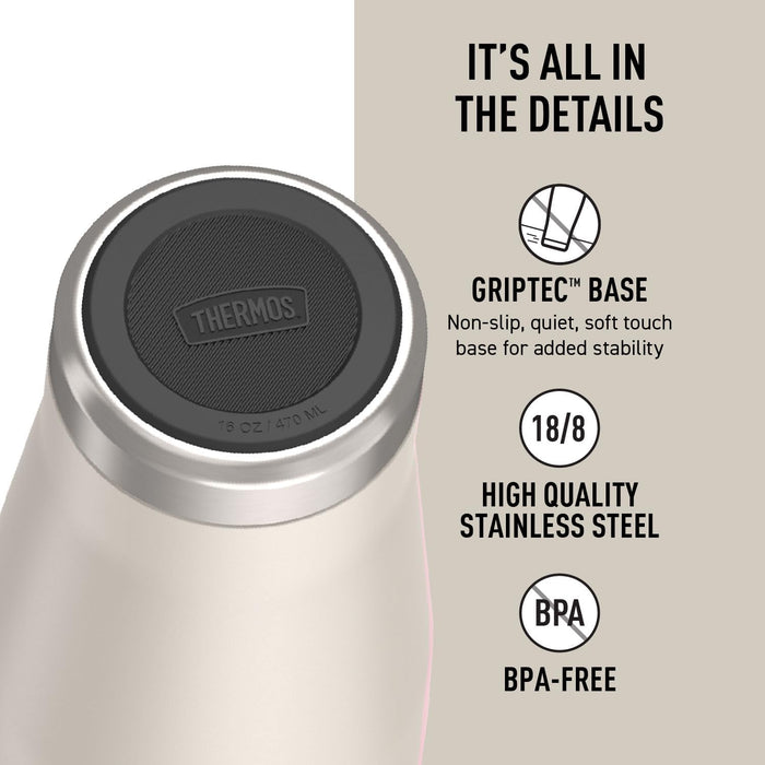 THERMOS ICON STAINLESS STEEL VACUUM INSULATED SANDSTONE TUMBLER 470 ML, IS1012SN, TRAVEL MUG, TUMBLER WITH HANDLE, COFFEE MUG