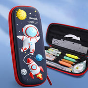 Pencil Case for Kids Boys, Astronaut Large Capacity Waterproof Pencil Box with Compartments Cute Pen Pouch for Kindergarten and School