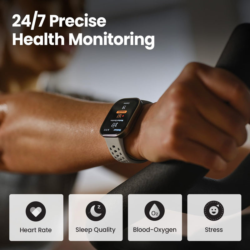 Amazfit Bip 6 Smart Watch 46mm, 14 Day Battery, 1.97" AMOLED Display, GPS & Free Maps, AI, Bluetooth Call & Text, Health, Fitness & Sleep Tracker, 140+ Workout Modes, 5 ATM Water-Resistance