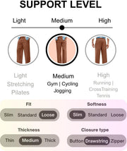 Linen Pants for Men Loose FIT Baggy Cargo(GL-TP-1190-M-BROWN)