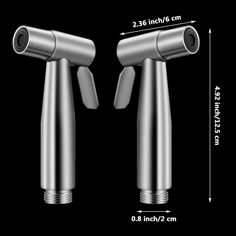 1Pieces Bidet Sprayer Head Stainless Steel Bidet Attachment for Toilet Handheld Bidet Sprayer Cloth Bathroom Diaper Sprayer for Kitchen and Toilet adjustable Water Pressure Control