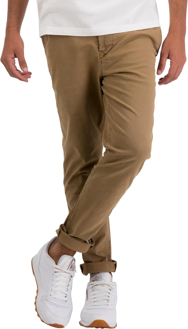 Mens AE Flex Slim Chino Casual Pants - TOASTED ALMOND