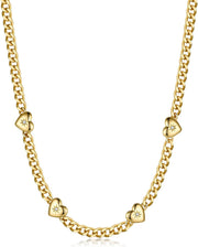 14K Gold Plated Dainty Choker Necklace for Women Girls Snake Chain, Cuban Link, Paperclip, Ball Beaded Chain, Natural Freshwater Pearl Necklace Fashion Jewelry for Gift - Heart