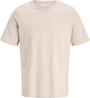mens JJEORGANIC Basic Tee O-Neck T-Shirt (pack of 1) - Moonbeam