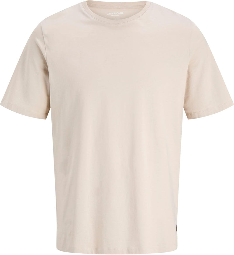 mens JJEORGANIC Basic Tee O-Neck T-Shirt (pack of 1) - Moonbeam