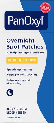 PM Overnight Spot Patches, Advanced Hydrocolloid Healing Technology, Fragrance Free, 40 Count - 40 Count
