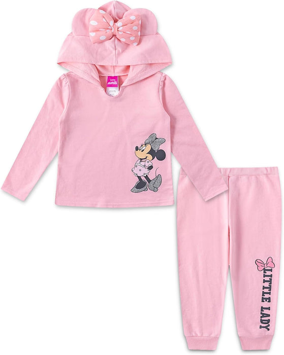 Disney Minnie Mouse Baby Girls Hoodie and Pants Set for Infant and Toddler Kids