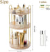 Makeup Organize Rotating,Perfume Organize, 360° Luxury Acrylic Makeup Organizer & Skincare Rack Spinning Lazy Susan 3 Tier,Dressing table to display your perfumes and cosmetics. (White-2)