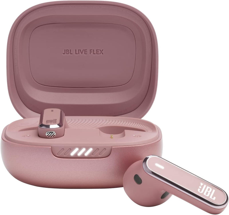 JBL Live Flex True Wireless Noise Cancelling Earbuds, Hi-Fi with Personi-Fi 2.0, 40H Battery, 6 Beam Forming Mics, Bluetooth 5.3, Touch/Voice Control, IP54 Water & Dust Resist - Blue, JBLLIVEFLEXBLU