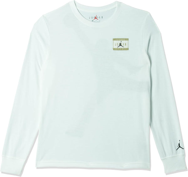 Unisex Kids Jordan AJB Label Long Sleeve TEES AND T-SHIRTS (pack of 1) - SAIL