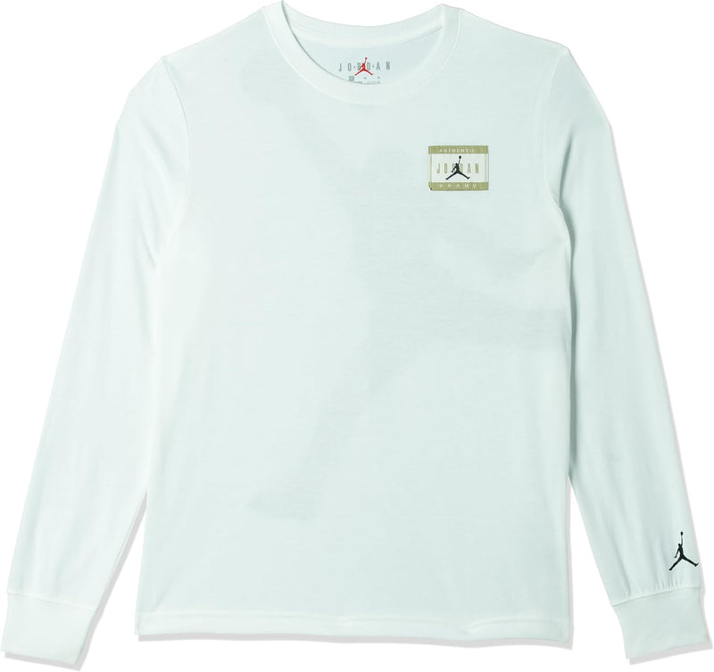 Unisex Kids Jordan AJB Label Long Sleeve TEES AND T-SHIRTS (pack of 1) - SAIL