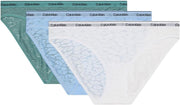 womens Bikini 3pk 000qd5069e Underwear Bottoms Multi - SLATE TURQOUIS/FROZEN FJORD/WHITE