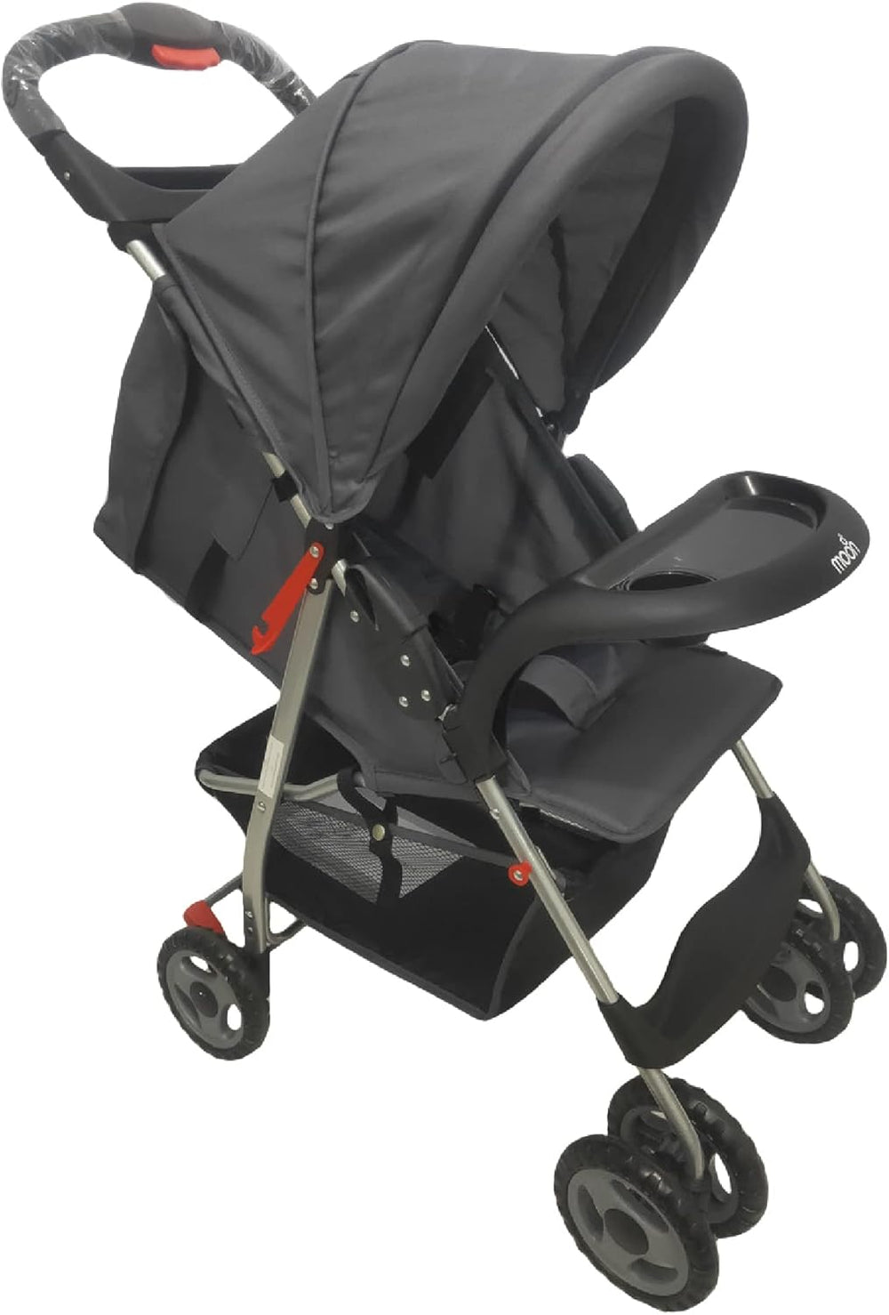 The Moon Brand Bezik One Hand Fold Travel Stroller/Pram Suitable for Newborn/Infant/Baby/Kids with Dual Tray- Leg Rest - Multi-Postion Reclining Seat Suitable For 0 Months+ (Upto 24 Kg) -Cyan Blue