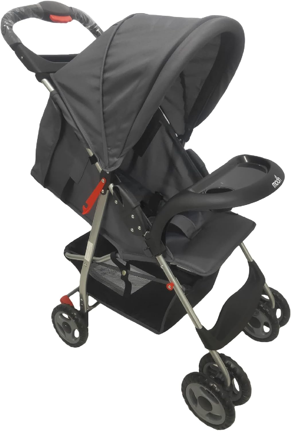 The Moon Brand Bezik One Hand Fold Travel Stroller/Pram Suitable for Newborn/Infant/Baby/Kids with Dual Tray- Leg Rest - Multi-Postion Reclining Seat Suitable For 0 Months+ (Upto 24 Kg) -Cyan Blue – image 4