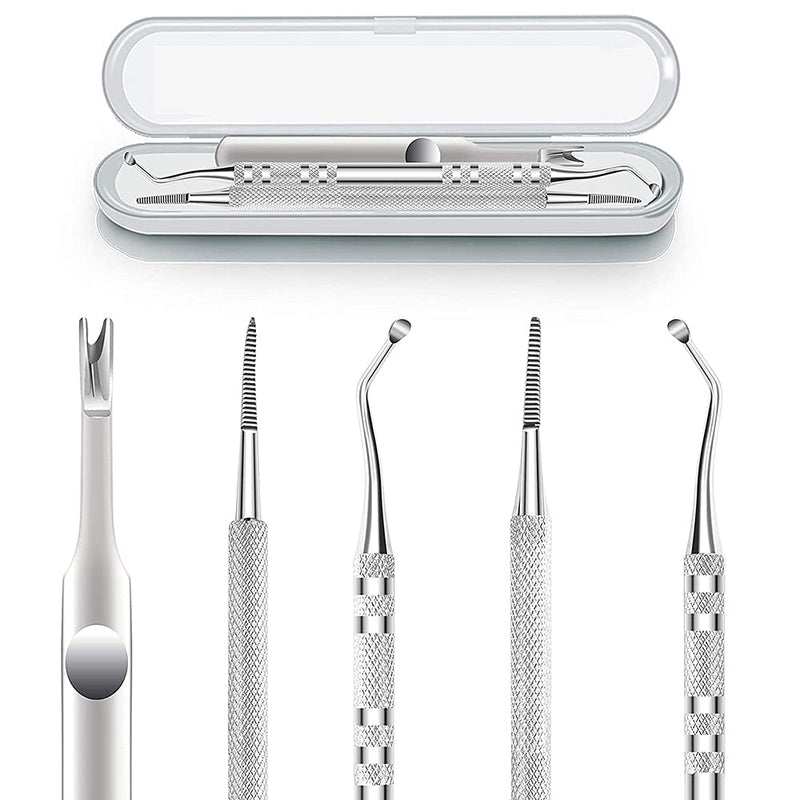 DELFINO Upgraded Ingrown Toenail Tool Ingrown Toenail File & Lifter, Podiatrist Nail Treatment Tools, Stainless Steel Surgery Grade, Manicure Pedicure Set, Thick Nail Clean, Pain Relief Kits