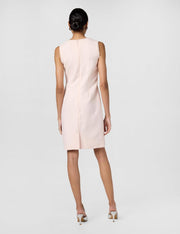Paris Women's Tweed Shift Dress with Pockets Casual, Rose, 40