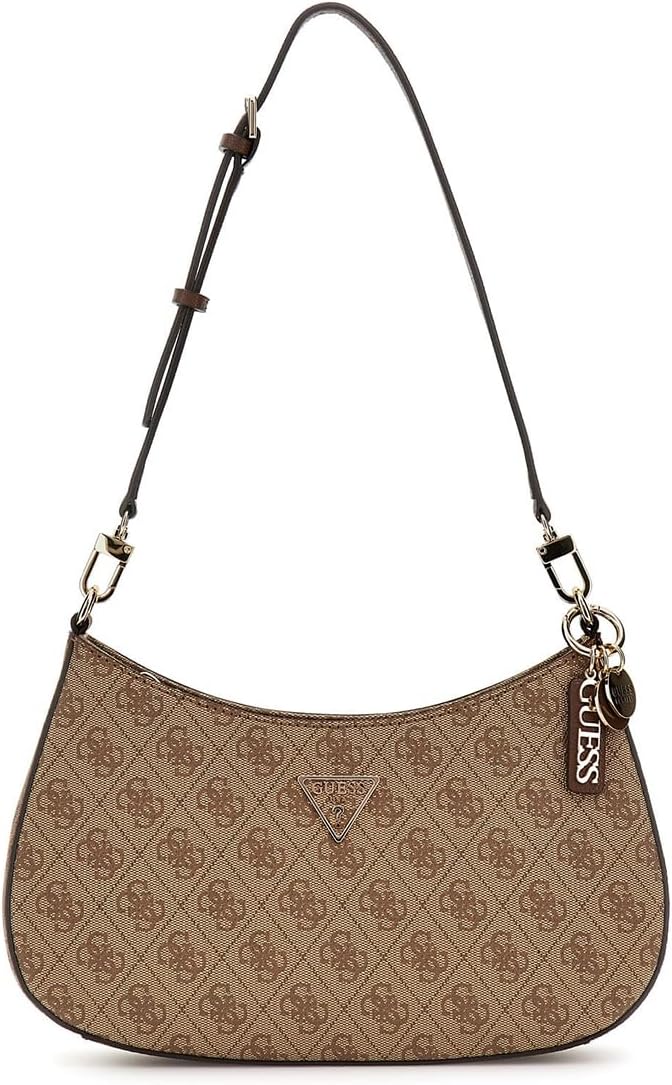 Womens Noelle Top Zip Shoulder Bag Handbag - Brown