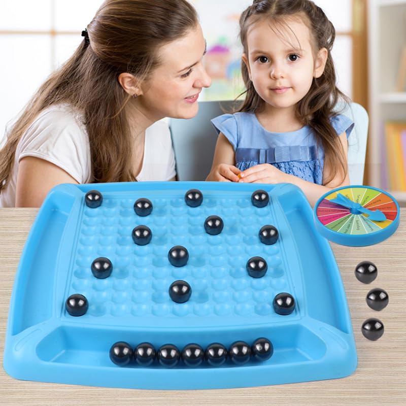 ORCHID M® Magnet Game 32 Balls,Magnetic Chess Game, Magnetic Chess Board Magnetic Stones Game with Penalty Disc, Magnet Board Game, Magnetic Chess Strategy Game, Family Party Games for Kids and Adults