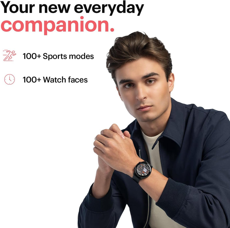 Noise Twist Go Round dial Smartwatch with BT Calling, 1.39" Display, Metal Build, 100+ Watch Faces, IP68, Activity Tracker, Oxymeter (SpO2), 24/7 Heart Rate Monitoring (Jet Black)