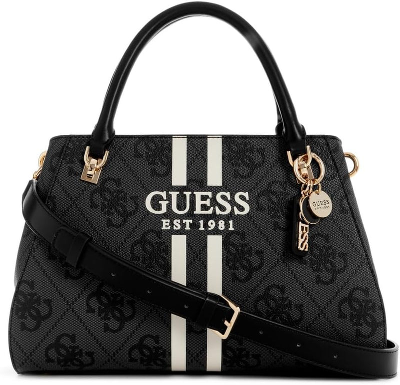 Womens Noelle Luxury Satchel Handbag - Coal