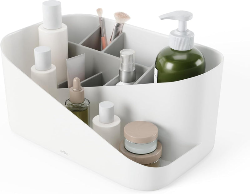 GLAM COSMETIC ORGANIZER WHT/GRY - White/Gray regular