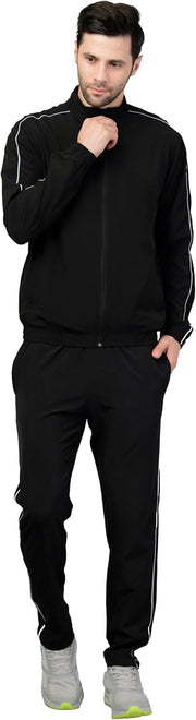 MEN Dry-Fit NSL PIPING Tracksuits - BLACK