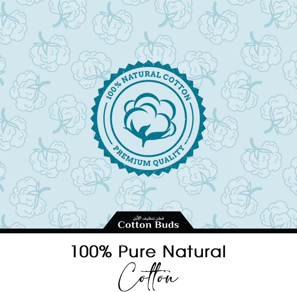 Cool & Cool Paper Ear Buds - 50's (Twin Pack) - Black - Round Thick Tips,Cotton Swabs,100% Cotton,Double Tipped,Hygienic,Gentle & Safe Swabs for Ears -100 Pieces