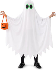 Spooktacular Creations Ghost Costume for Kids with Pumpkin Basket, Scary Halloween Costume for Boys