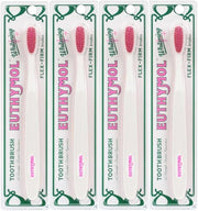 Whitening Toothbrush (White), Compact Small Full Head, High-Strength Micro Soft bristles, Deep Cleaning, Sensitive Gums Teeth, Daily Oral Enamel Dental Care-4 Packs