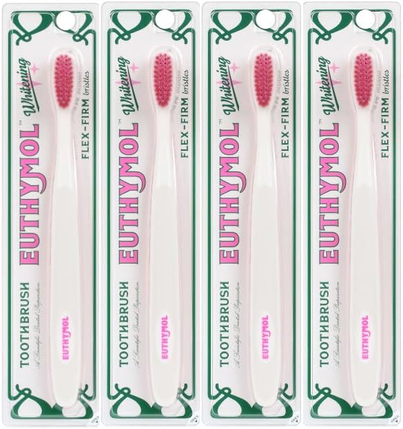 Whitening Toothbrush (White), Compact Small Full Head, High-Strength Micro Soft bristles, Deep Cleaning, Sensitive Gums Teeth, Daily Oral Enamel Dental Care-4 Packs