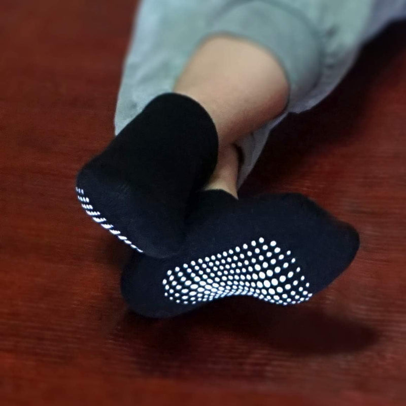 CozyWay Non-Slip Socks with Grippers - Ankle Style for Little Girls and Boys, Infants, Toddlers, Children