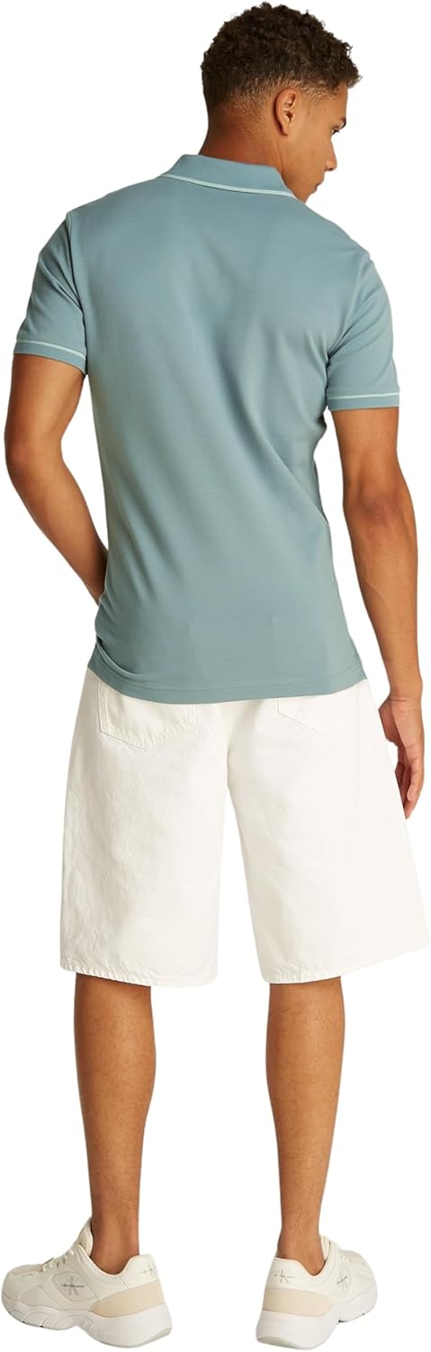 Calvin Klein Mens TIPPING POLO Short-Sleeve Polo Shirts