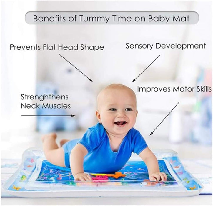 AM ANNA nflatable Tummy Time Premium Water mat Infants and Toddlers is The Perfect Fun time Play Center Your Baby's Stimulation Growth