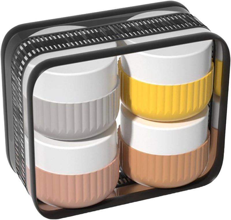 kinrguiyuez Travel Toiletry Containers, Leakproof Small Travel Toiletry Bottles Set of 4, 50ml Compact Storage Organizer for Home Travel Outing Busines Trip Vacation