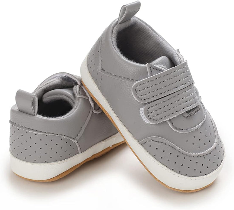 E-FAK Baby Shoes Boys Girls Infant Sneakers Non-Slip Rubber Sole Toddler Crib First Walker Shoes