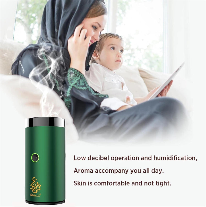 Aroma Diffuser, Portable Mini, Bakhoor Incense Burner, Rechargeable USB, Electric Arabic Holder, Muslim Home Decor, Home Fragrance, Travel Diffuser, Thin version