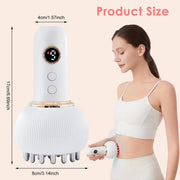 HANNEA Lymphatic Drainage Massager & Anti-Cellulite Tool for Legs, Arms, Belly Sculpting Machine with Microcurrent, Light, Heat, Vibration Reduces Stretch Marks Rechargeable White