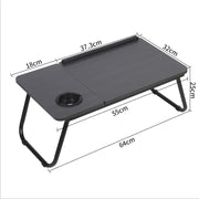 SKY-TOUCH Foldable Laptop Desk,Portable Laptop Bed Tray Table, Adjustable Height Tilt - Non-slip Design with Cup Holder,Lapdesk Work for Reading Study Eating Computer Table Deskfolding Sofa Couch
