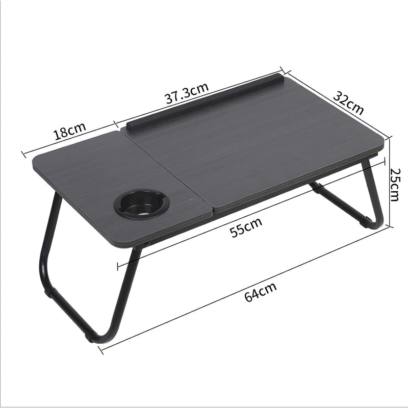 SKY-TOUCH Foldable Laptop Desk,Portable Laptop Bed Tray Table, Adjustable Height Tilt - Non-slip Design with Cup Holder,Lapdesk Work for Reading Study Eating Computer Table Deskfolding Sofa Couch