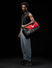Nike Brasilia Medium Duffle 9.5 60L Duffel Bags For Unisex University Red/Black/(White) 1Size