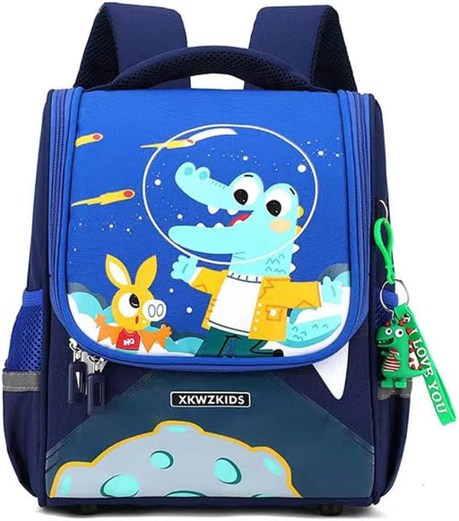 Cartoon children's backpack, toddler backpack boy girl school bag, cute children's travel backpack suitable for teen girls mini travel bag - Navy blue